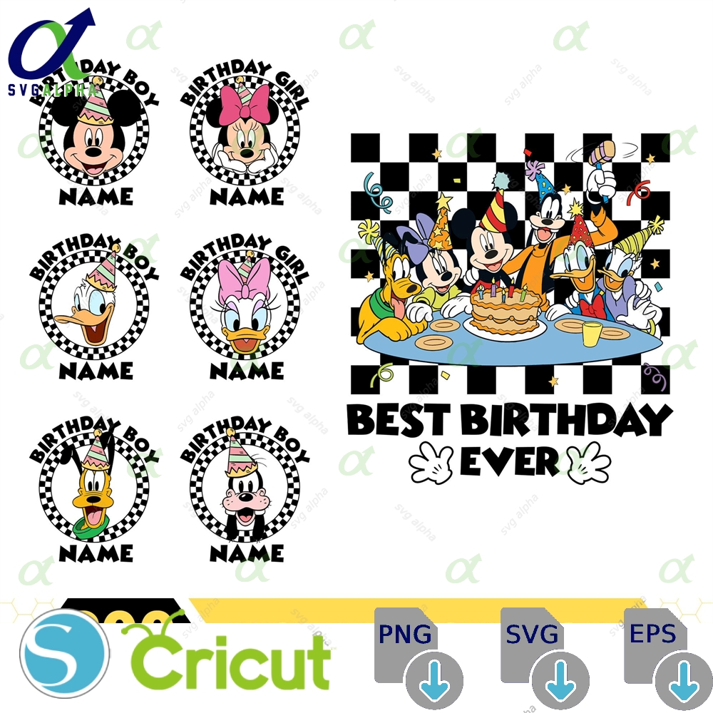 Custom Disneyland Mickey and Friends Birthday PNG, Birthday Boy Girl PNG, Family Birthday Squad PNG, Custom Birthday PNG, Digital Download